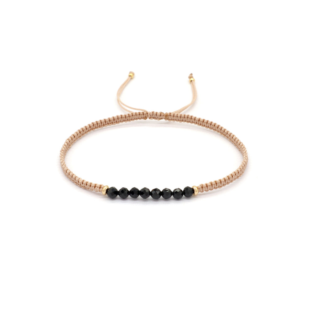 Natural Stone Beads Bracelet With 925 Sterling Silver Beads / Brass Beads