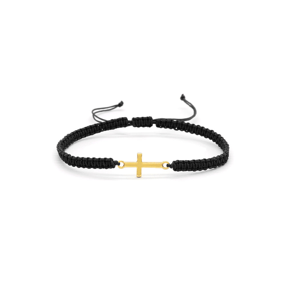 Wholesale Custom Handmade OEM Manufacture Adjustable Hand-Woven Thread Gold-Plated 925 Sterling Silver Charms Braided Rope Bracelet Jewelry Bangle Bracelet