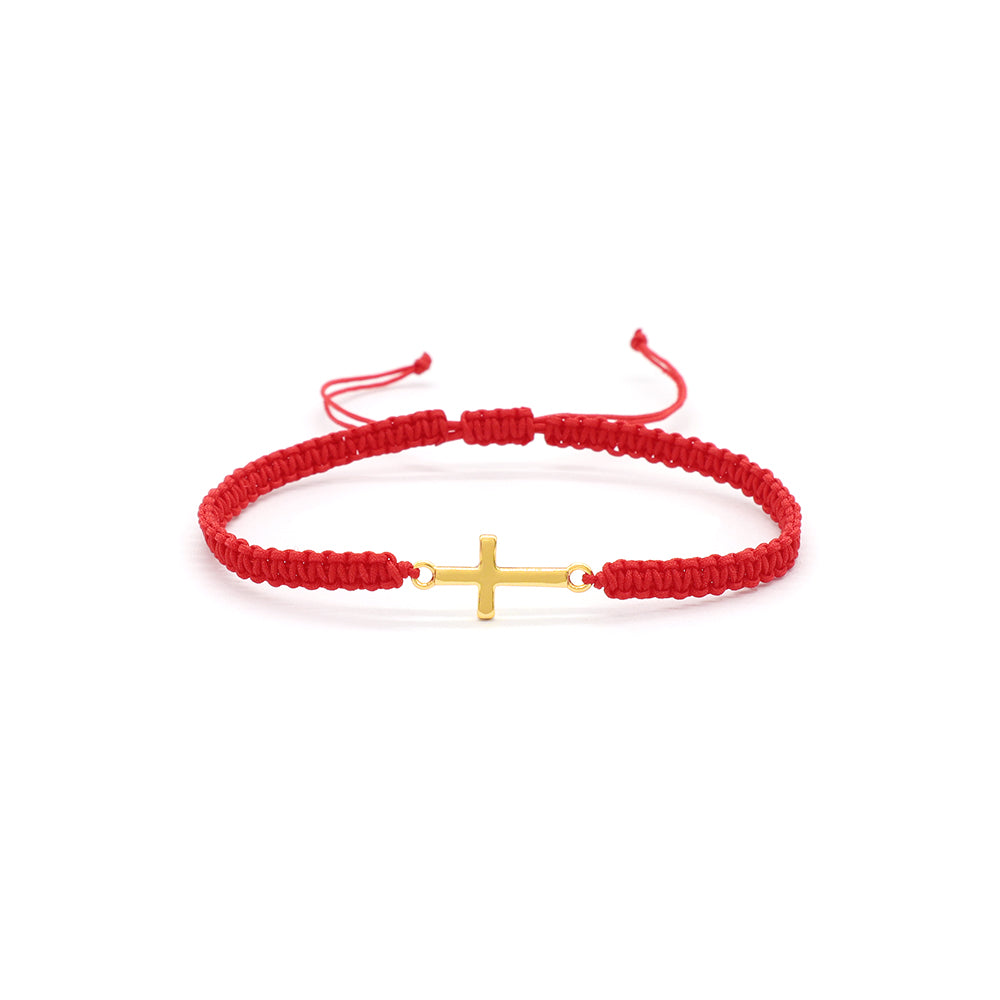 Wholesale Custom Handmade OEM Manufacture Adjustable Hand-Woven Thread Gold-Plated 925 Sterling Silver Charms Braided Rope Bracelet Jewelry Bangle Bracelet