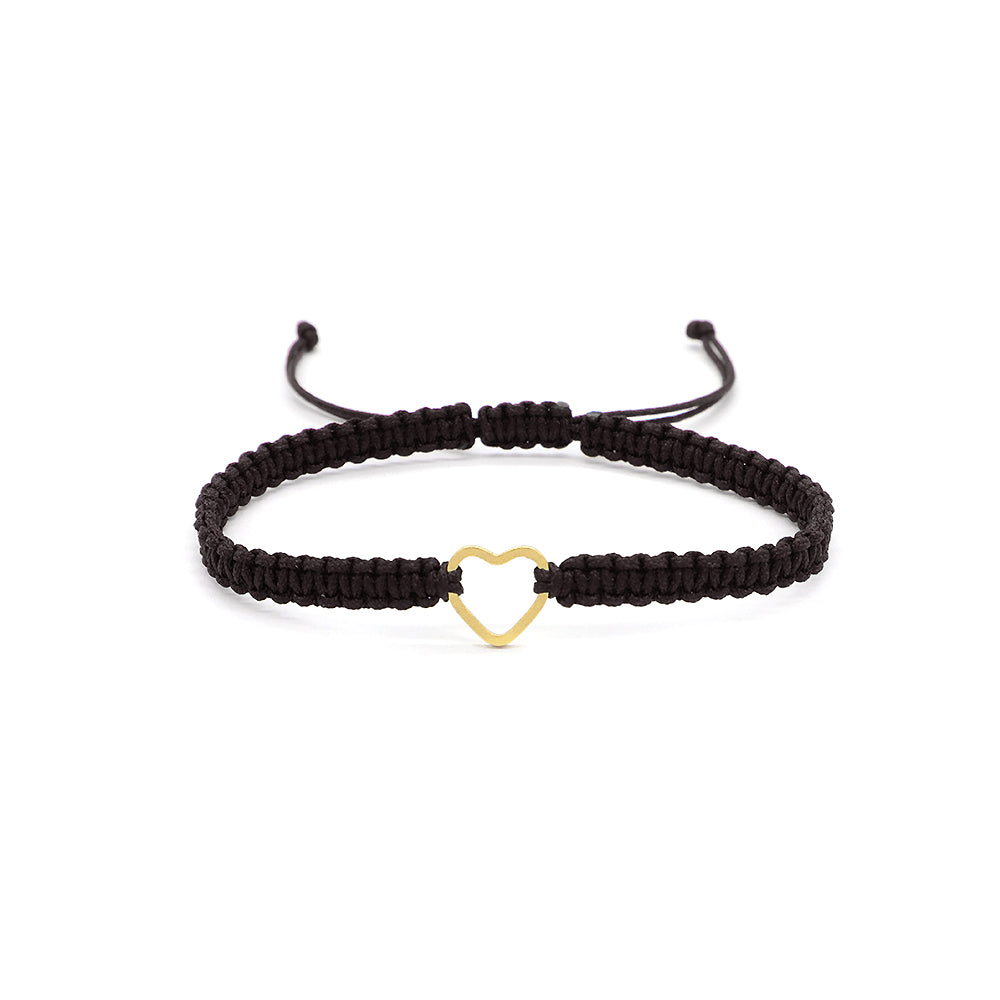 Wholesale Custom Handmade OEM Manufacture Adjustable Hand-Woven Thread Gold-Plated 925 Sterling Silver Charms Braided Rope Bracelet Jewelry Bangle Bracelet