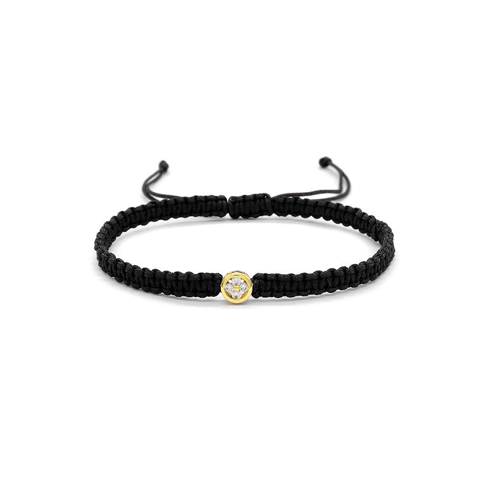 Wholesale Custom Handmade OEM Manufacture Adjustable Hand-Woven Thread Gold-Plated 925 Sterling Silver Charms Braided Rope Bracelet Jewelry Bangle Bracelet