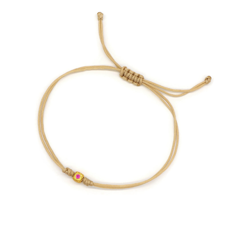 Wholesale Custom Handmade OEM Manufacture Adjustable Hand-Woven Thread Brass Charms Braided Cotton Wire Bracelet Jewelry Bangle Bracelet