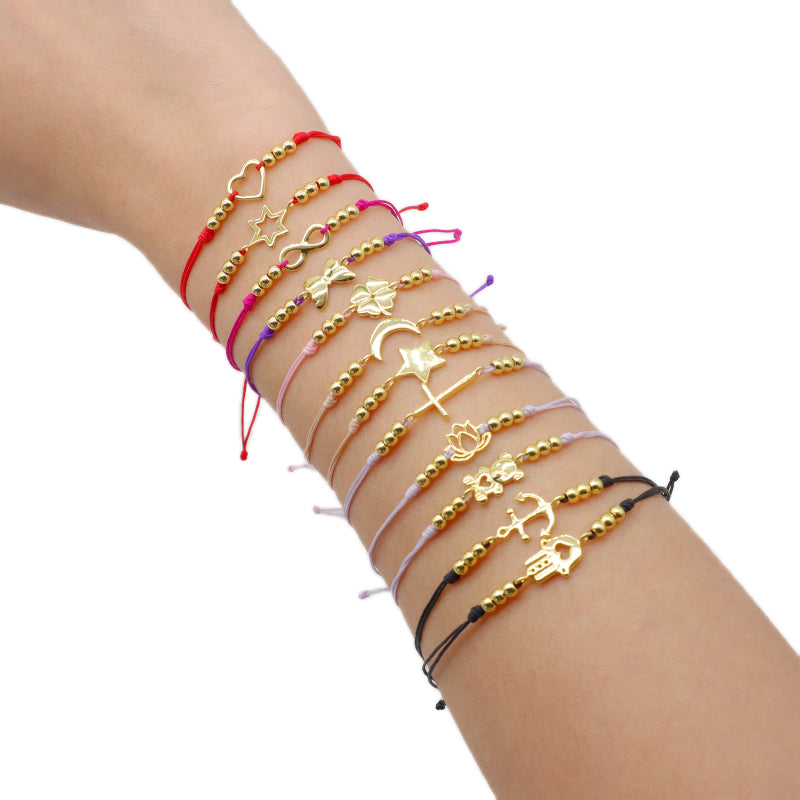 Wholesale Custom Handmade OEM Manufacture Adjustable Hand-Woven Thread 925 Sterling Silver Charms Braided Colorful Cotton Wire Bracelet Jewelry Bangle Bracelet