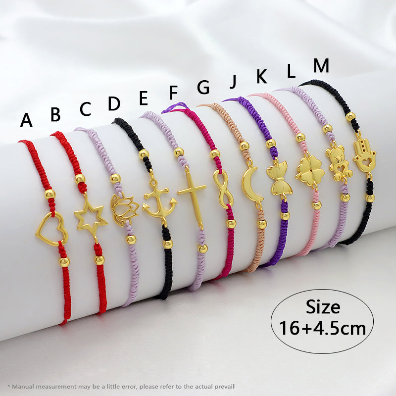 Wholesale Custom Handmade OEM Manufacture Adjustable Hand-Woven Thread 925 Sterling Silver Charms Braided Colorful Cotton Wire Bracelet Jewelry Bangle Bracelet