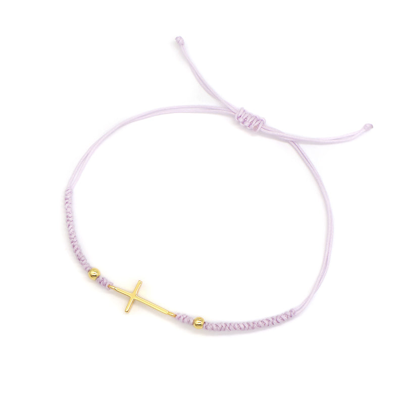 Wholesale Custom Handmade OEM Manufacture Adjustable Hand-Woven Thread 925 Sterling Silver Charms Braided Colorful Cotton Wire Bracelet Jewelry Bangle Bracelet