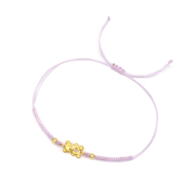 Wholesale Custom Handmade OEM Manufacture Adjustable Hand-Woven Thread 925 Sterling Silver Charms Braided Colorful Cotton Wire Bracelet Jewelry Bangle Bracelet