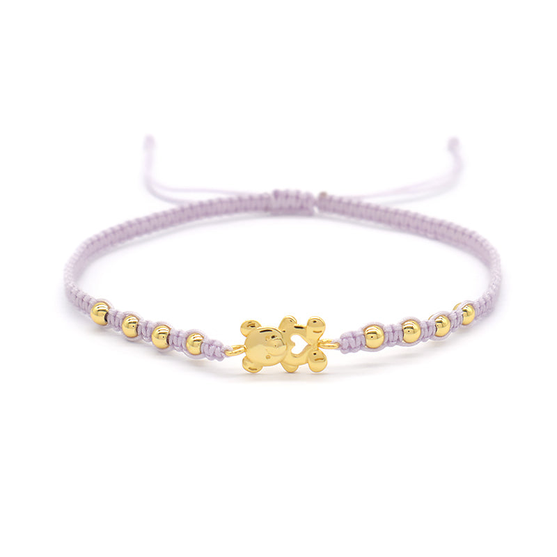 Wholesale Custom Handmade OEM Manufacture Adjustable Hand-Woven Thread 925 Sterling Silver Charms Braided Colorful Cotton Wire Bracelet Jewelry Bangle Bracelet