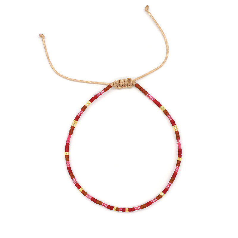 Customized Fashionable Wholesale Braided Woven Macrame Bracelet Fashion Jewelry Women Handmade Adjustable Miyuki Beaded Bracelet