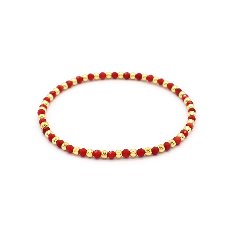 Natural Stone Beads With Gold Plated 925 Sterling Silver Brass Beads Bracelet