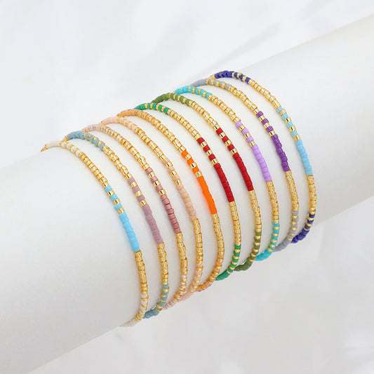Colorful Miyuki Beads Handmade Elastic Adjustable Bracelet