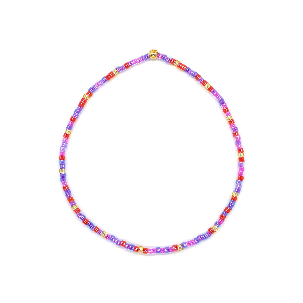 Multi-colour Miyuki Beads Elastic Adjustable Bracelet