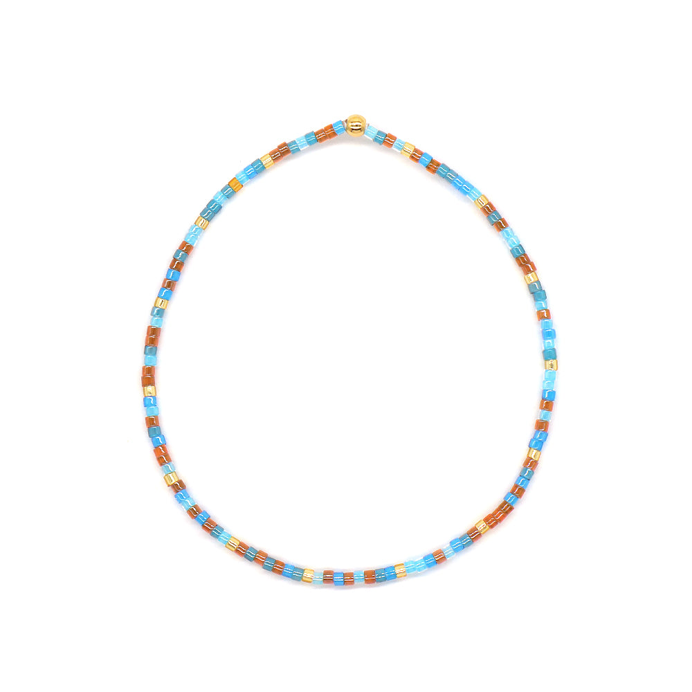 Multi-colour Miyuki Beads Elastic Adjustable Bracelet