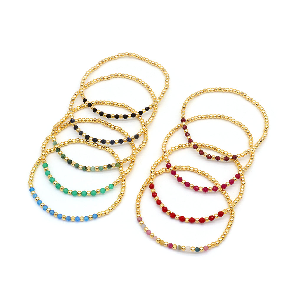 Natural Stone Fresh Water Pearl With 925 Sterling Silver Beads Bracelet