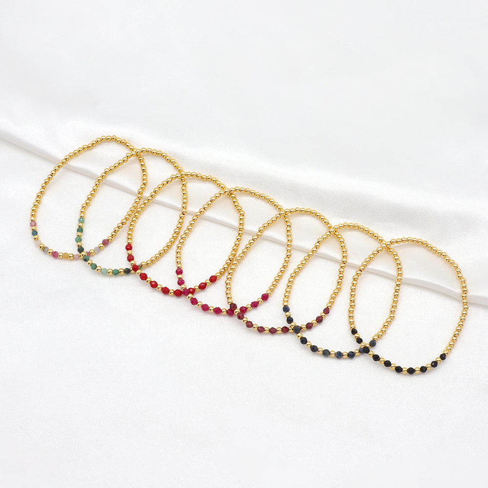 Natural Stone Fresh Water Pearl With 925 Sterling Silver Beads Bracelet