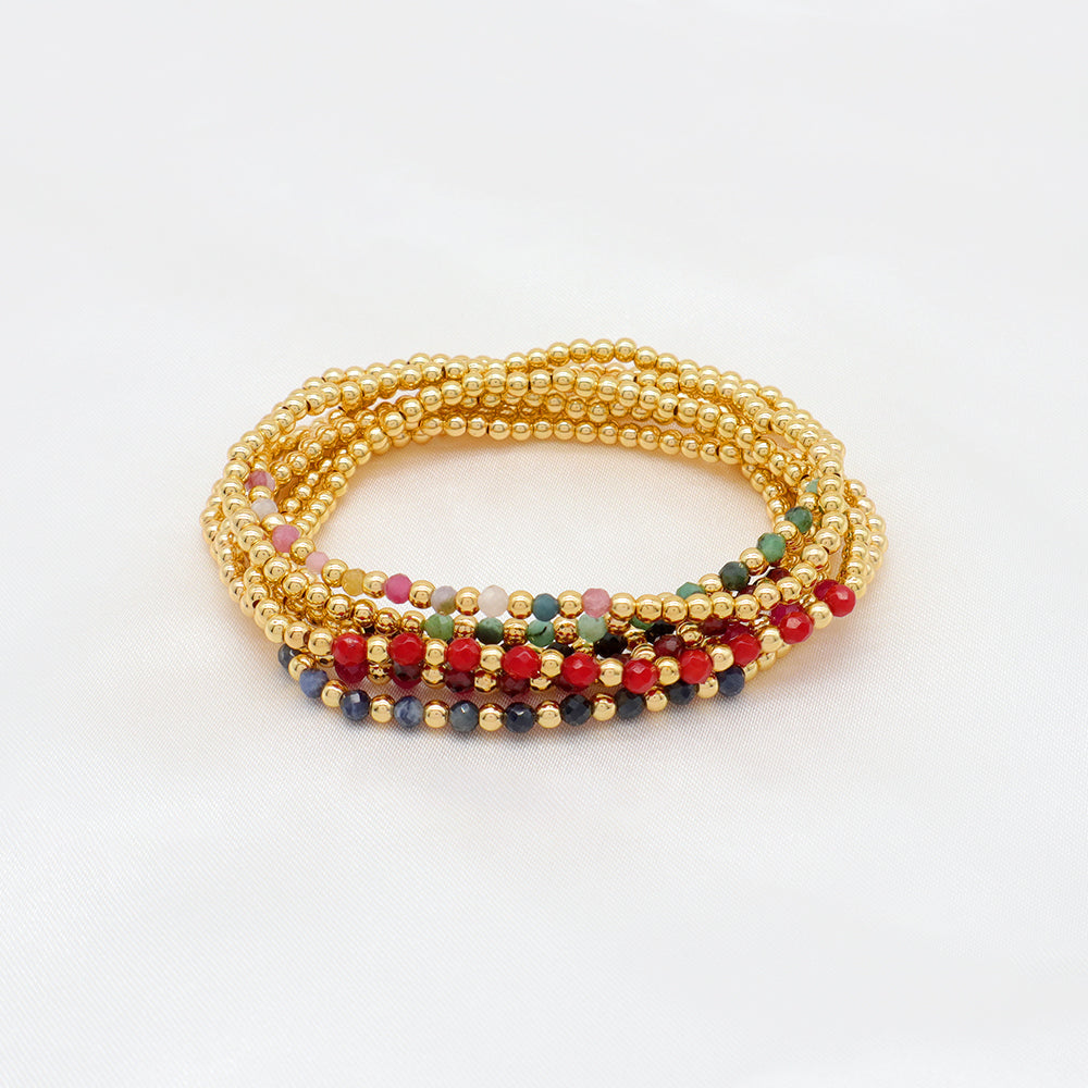 Natural Stone Fresh Water Pearl With 925 Sterling Silver Beads Bracelet