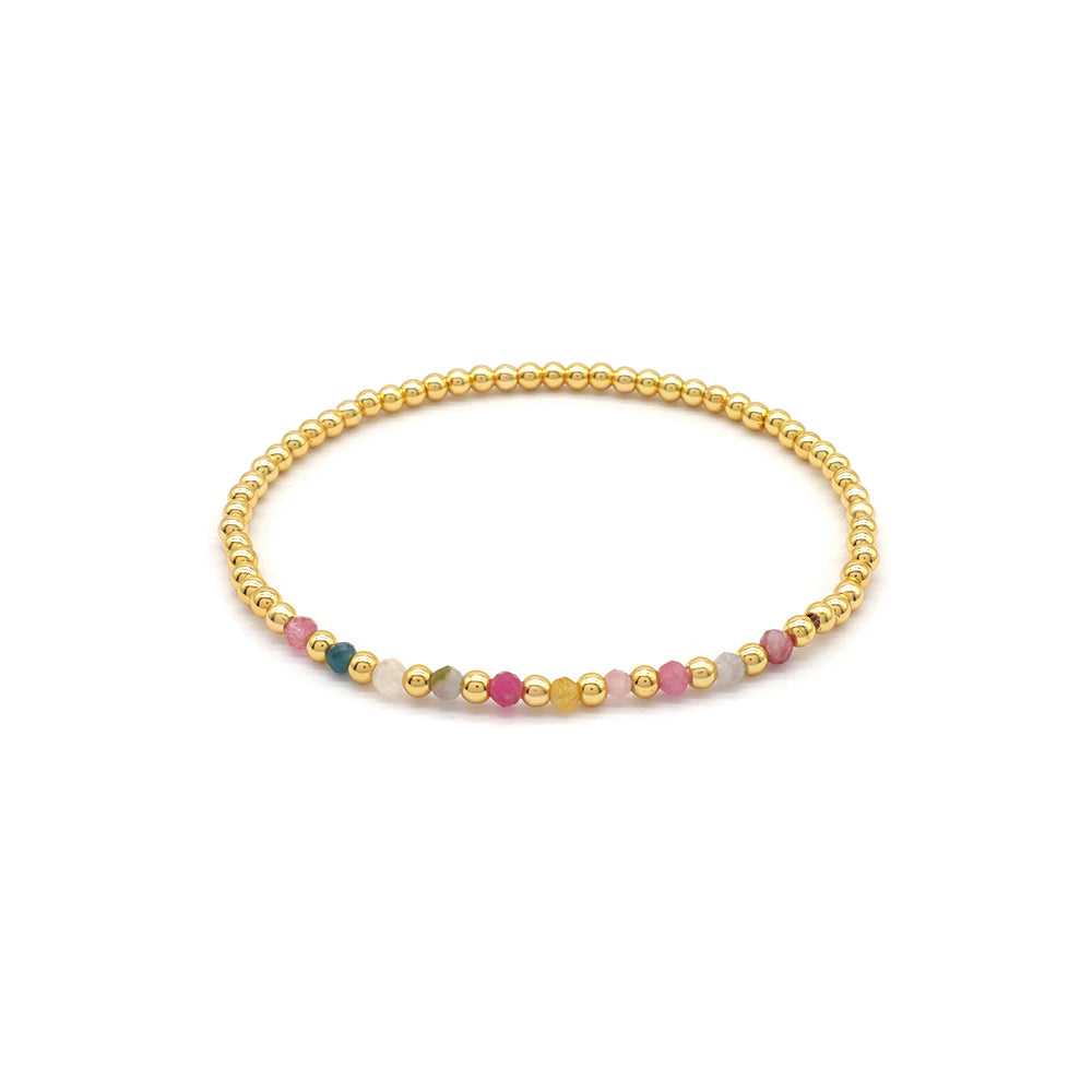 Natural Stone Fresh Water Pearl With 925 Sterling Silver Beads Bracelet