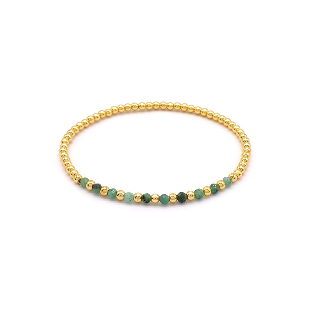 Natural Stone Fresh Water Pearl With 925 Sterling Silver Beads Bracelet