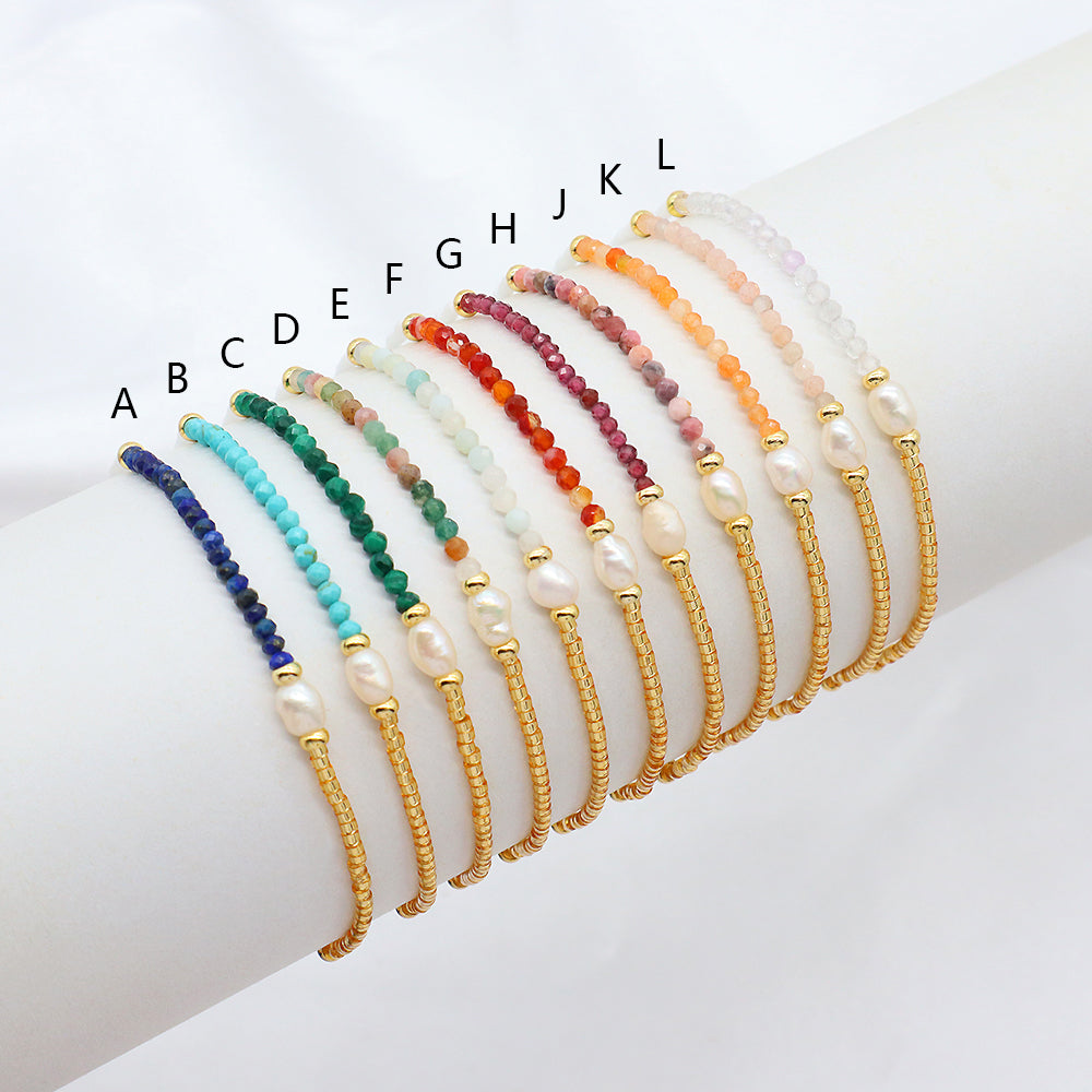 Colorful Miyuki Beads Handmade Elastic Adjustable Bracelet