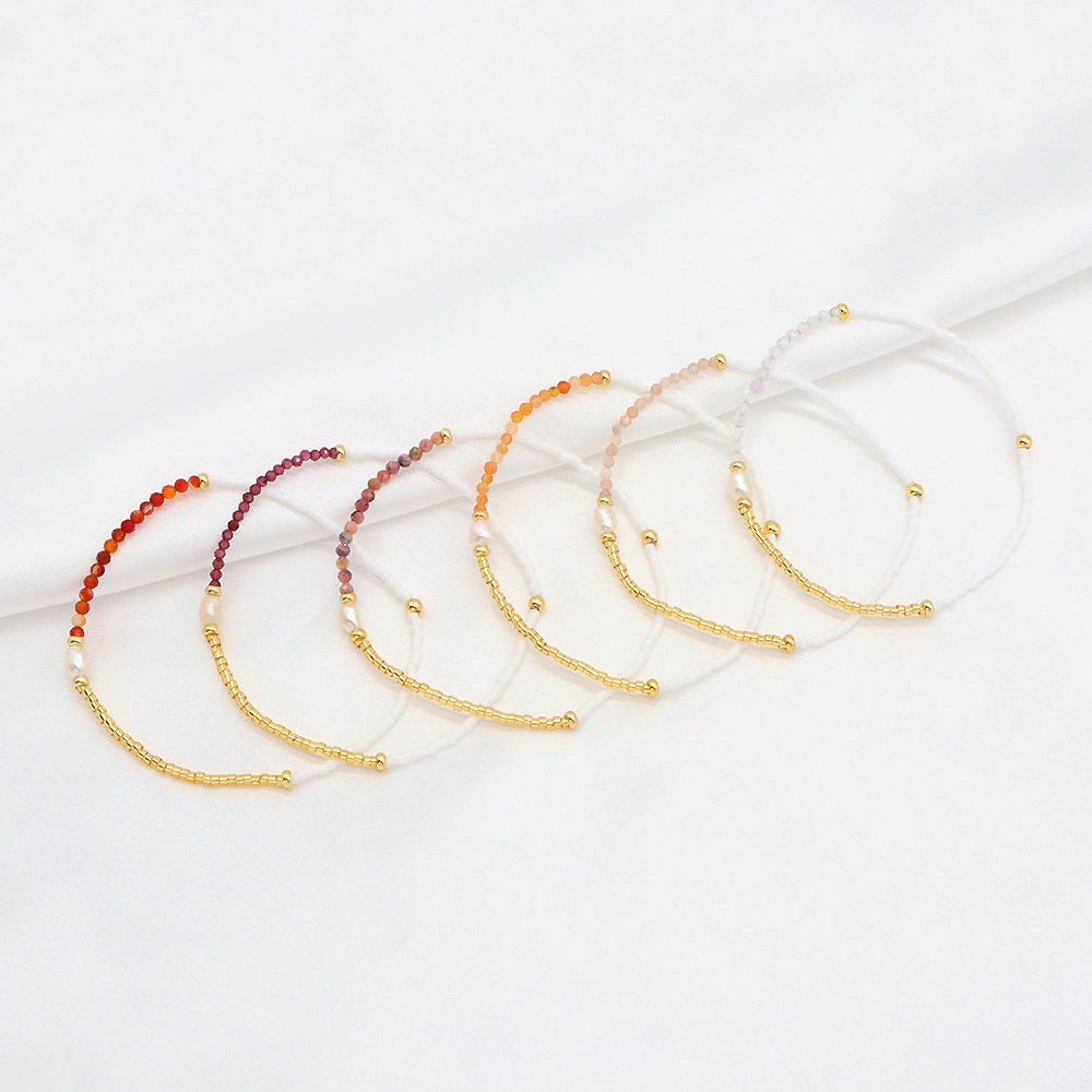 Colorful Miyuki Beads Handmade Elastic Adjustable Bracelet