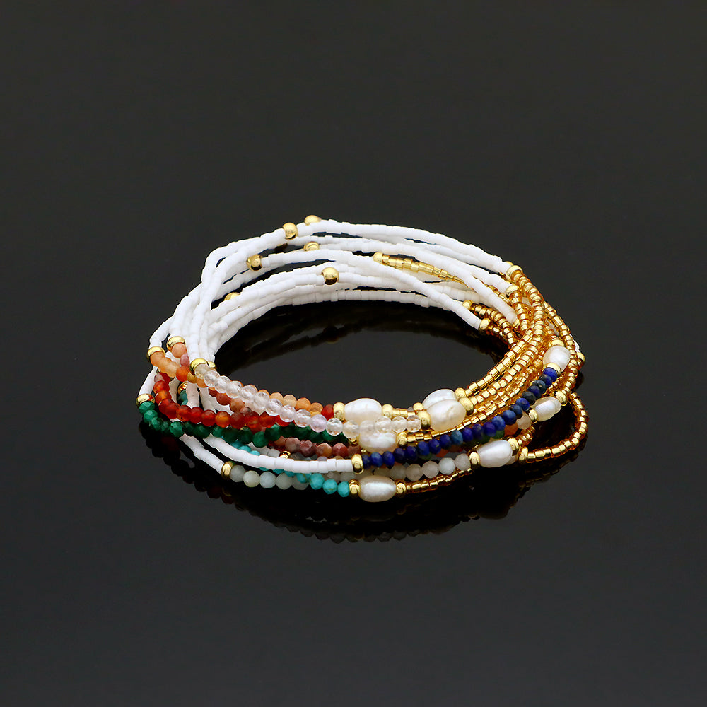Colorful Miyuki Beads Handmade Elastic Adjustable Bracelet