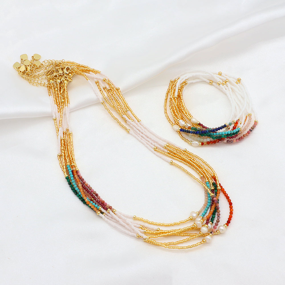 Colorful Miyuki Beads Handmade Elastic Adjustable Bracelet