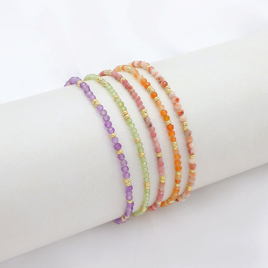 Colorful Miyuki Natural Stone Beads Handmade Elastic Adjustable Bracelet