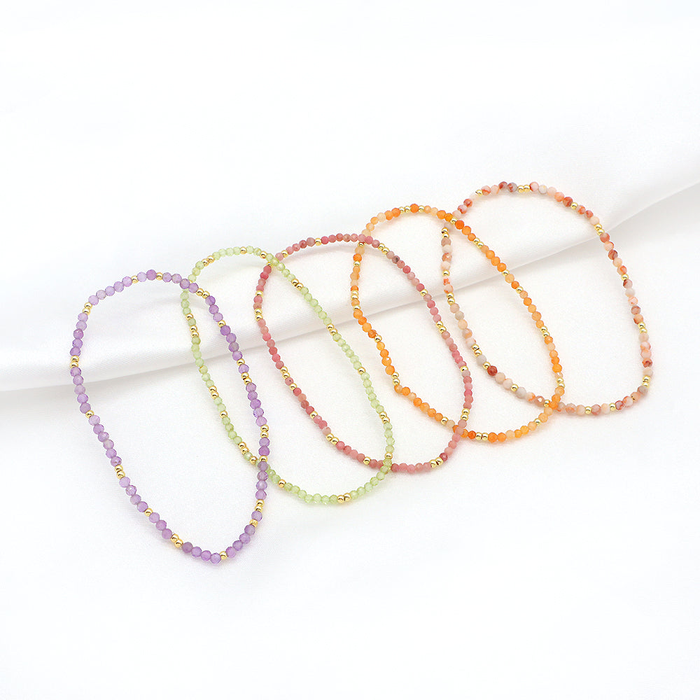 Colorful Miyuki Natural Stone Beads Handmade Elastic Adjustable Bracelet