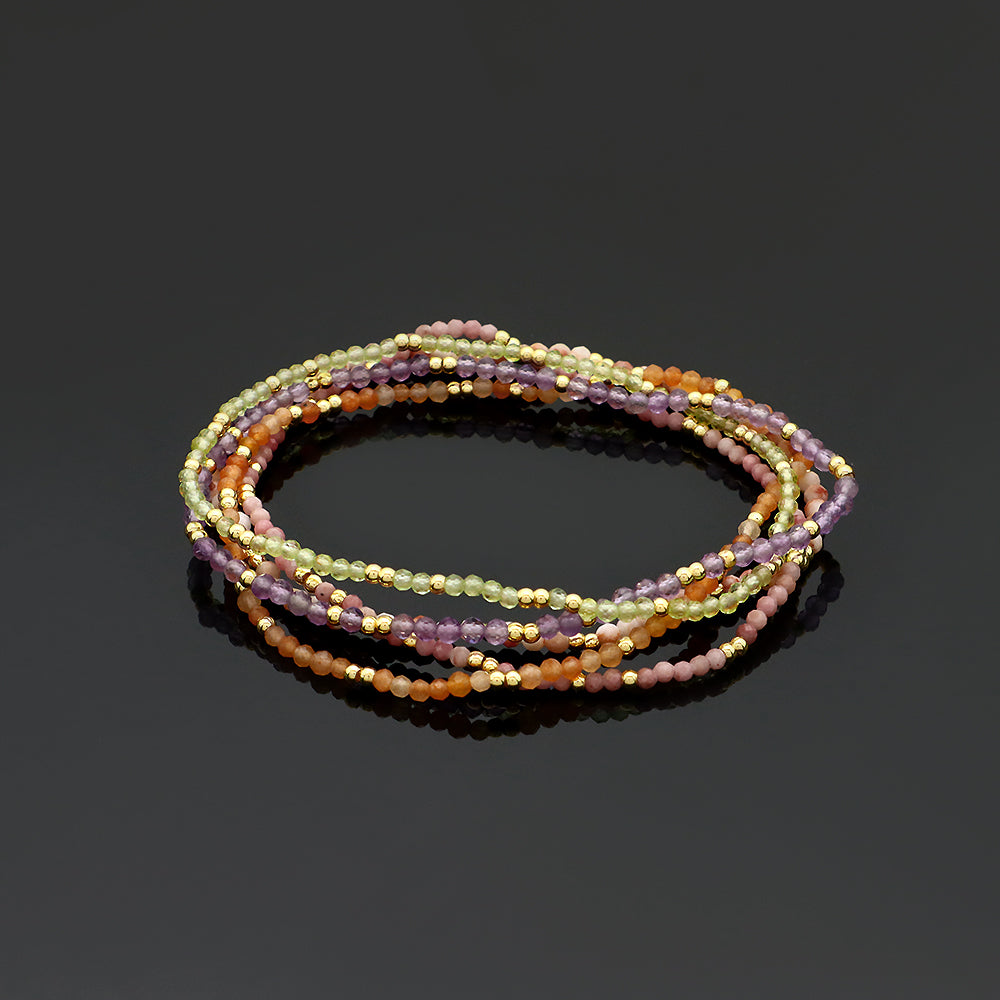 Colorful Miyuki Natural Stone Beads Handmade Elastic Adjustable Bracelet