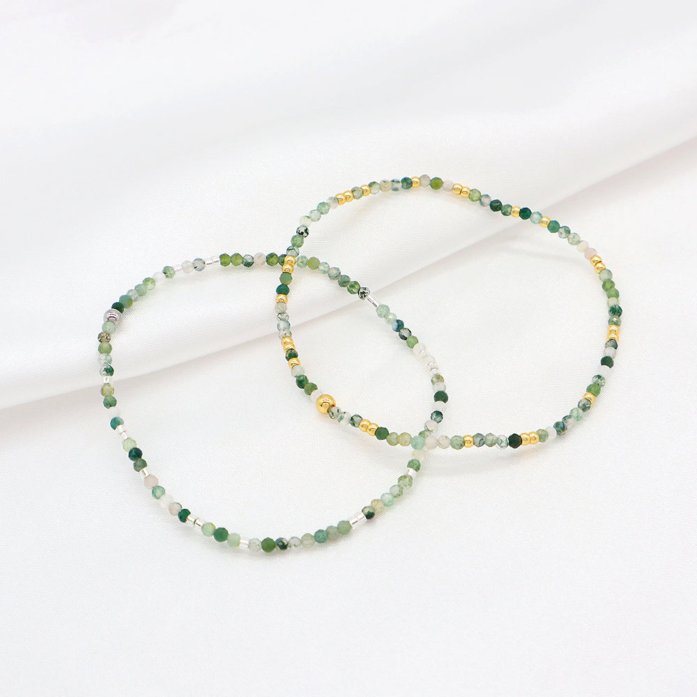 Colorful Miyuki Natural Stone Beads Handmade Elastic Adjustable Bracelet