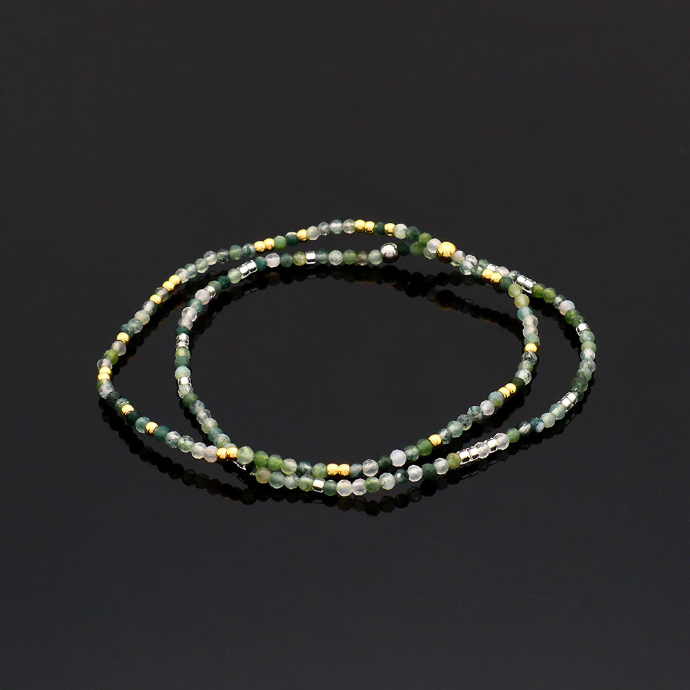 Colorful Miyuki Natural Stone Beads Handmade Elastic Adjustable Bracelet
