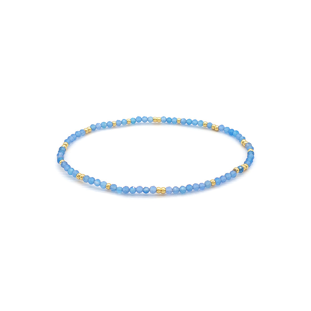 Colorful Natural Stone Beads Handmade Elastic Adjustable Bracelet