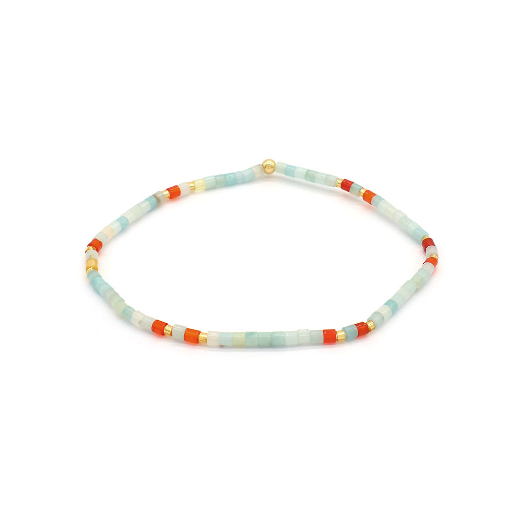 Miyuki Natural Stone Beads Elastic Adjustable Bracelet