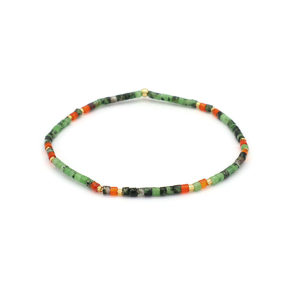 Miyuki Natural Stone Beads Elastic Adjustable Bracelet