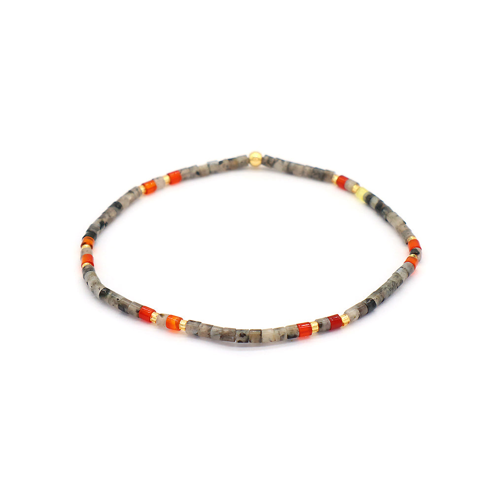 Miyuki Natural Stone Beads Elastic Adjustable Bracelet