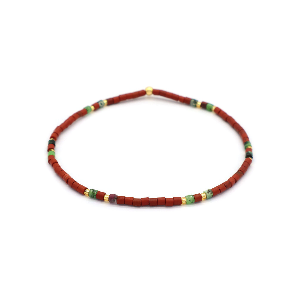 Miyuki Natural Stone Beads Elastic Adjustable Bracelet