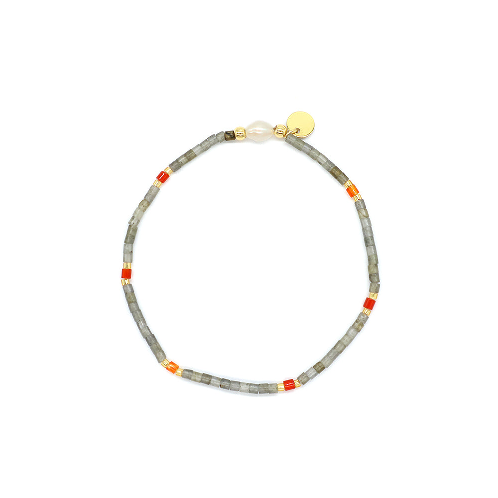 Custom Handmade Fashion Natural Stone Miyuki Beads Fresh Water Pearl Charm Bracelet