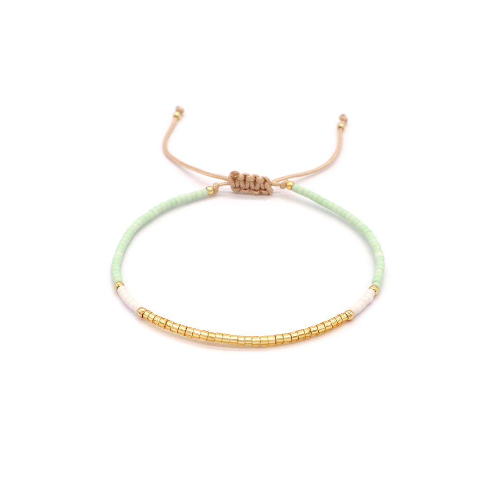 Custom Colorful Miyuki Beads Handmade Adjustable Braided Woven Bracelet