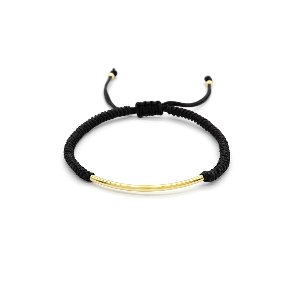 Custom Handmade Fashion Charm 925 Sterling Silver Charm Cotton Thread Bracelet