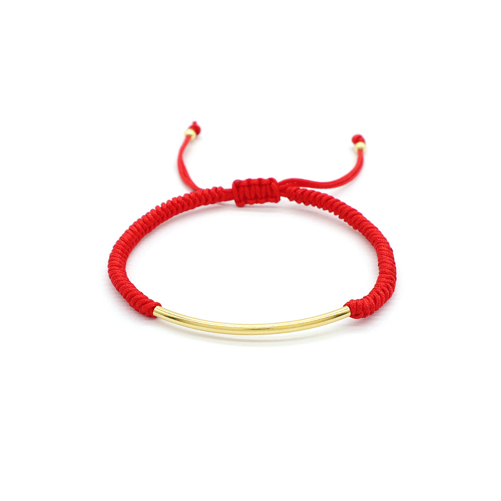 Custom Handmade Fashion Charm 925 Sterling Silver Charm Cotton Thread Bracelet