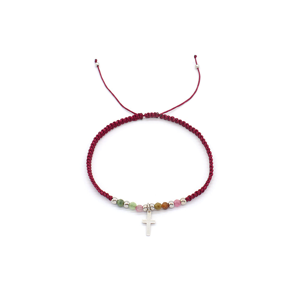 Handmade Customizable 925 Sterling Silver Charm Bracelet With Natural Stone Bracelet