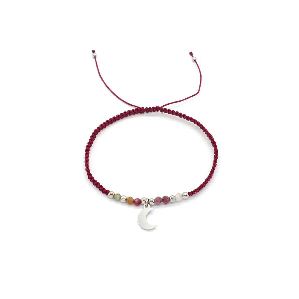 Handmade Customizable 925 Sterling Silver Charm Bracelet With Natural Stone Bracelet