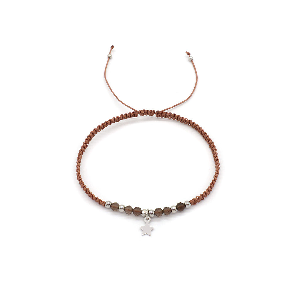 Handmade Customizable 925 Sterling Silver Charm Bracelet With Natural Stone Bracelet