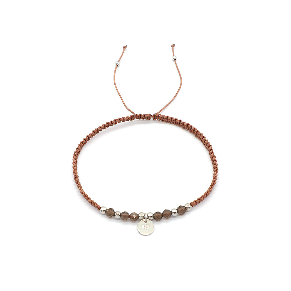 Handmade Customizable 925 Sterling Silver Charm Bracelet With Natural Stone Bracelet