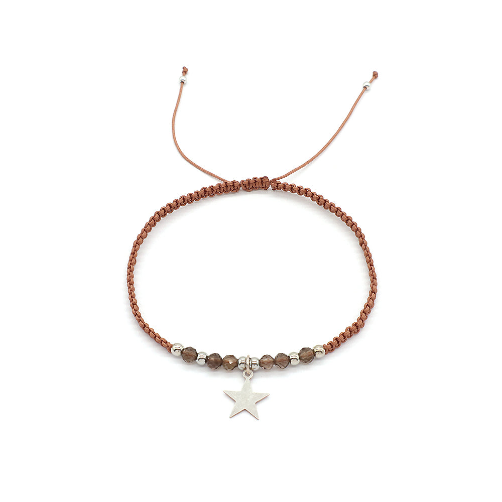 Handmade Customizable 925 Sterling Silver Charm Bracelet With Natural Stone Bracelet