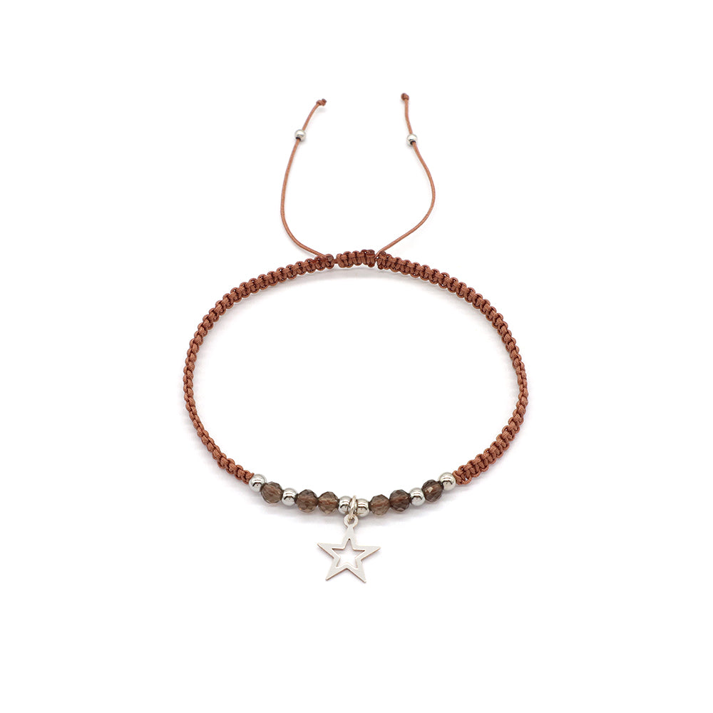 Handmade Customizable 925 Sterling Silver Charm Bracelet With Natural Stone Bracelet