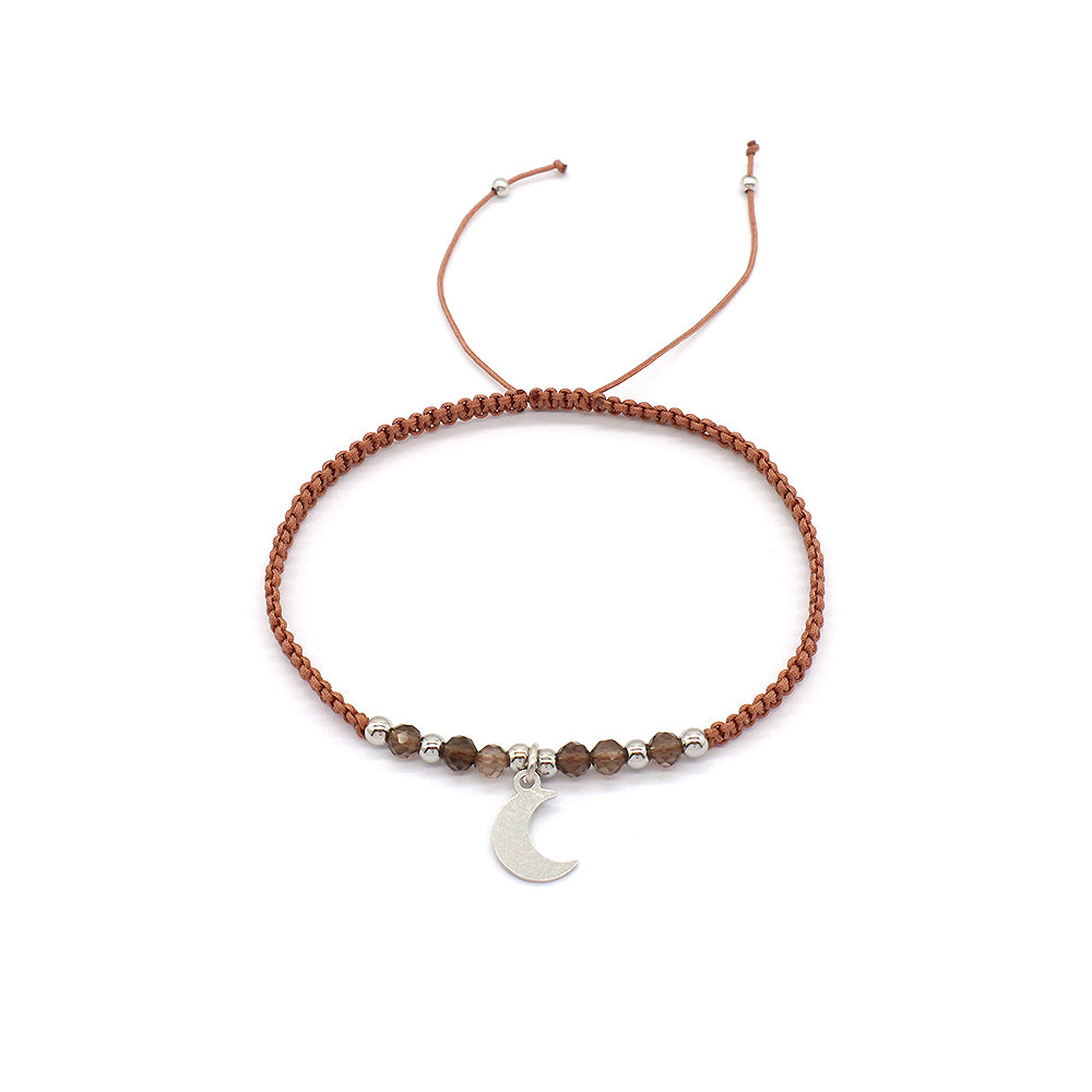 Handmade Customizable 925 Sterling Silver Charm Bracelet With Natural Stone Bracelet