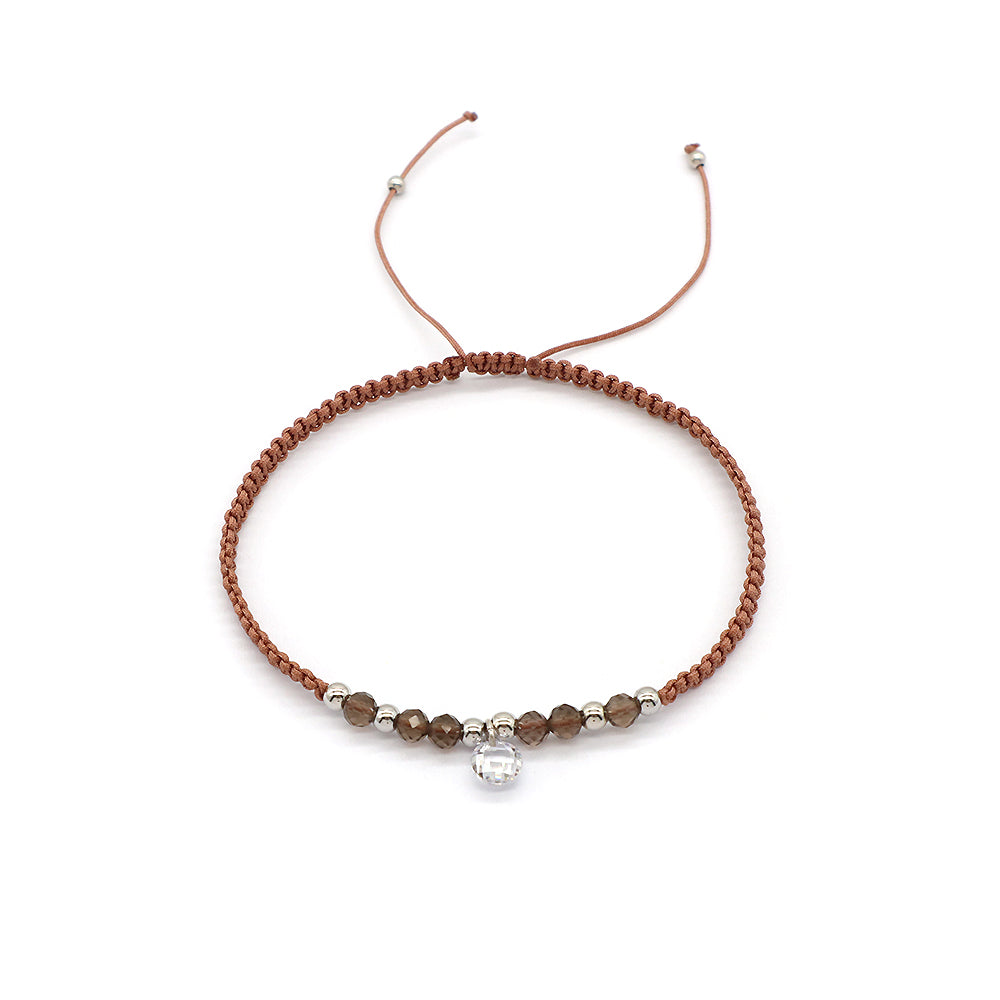 Handmade Customizable 925 Sterling Silver Charm Bracelet With Natural Stone Bracelet