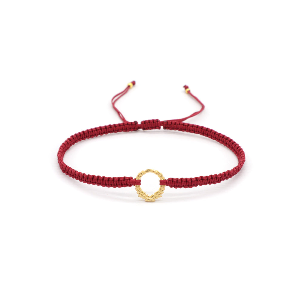 Handmade Customizable 925 Sterling Silver Charm Bracelet Cotton Thread Bracelet