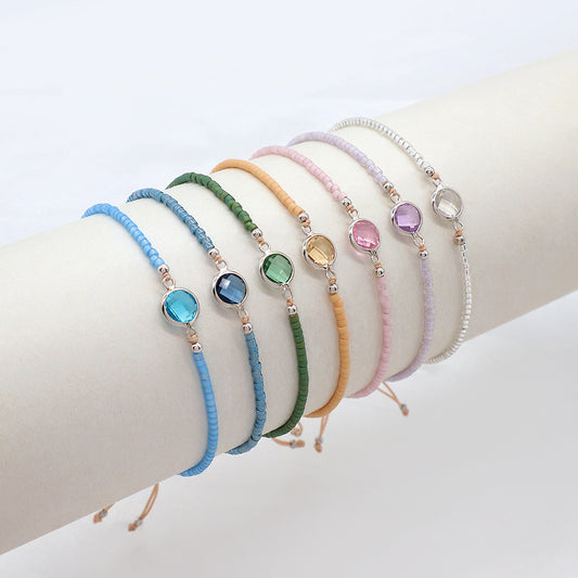 Handmade Customizable Miyuki Bracelet With 925 Sterling Silver Charms Rhodium Plated Bracelet