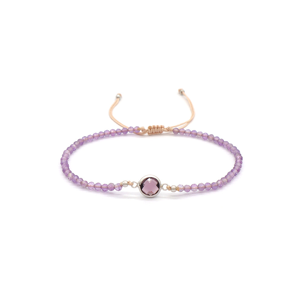 Handmade Customizable Natural Stone Beads Bracelet With 925 Sterling Silver Charms Bracelet